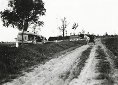 Ukrajna, Brodi, a felvétel a településtőll északkeletre kb. 9 km-re készült., 1934, UWM Libraries, Boyd Louise Arner, lovaskocsi, automobil, Fortepan #260160