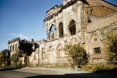 Poland, Warsaw, ulica Bielanska 10., a Reduta Bank romos épülete., 1960, UWM Libraries, colorful, damaged building, Fortepan #260264