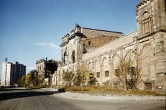 Poland, Warsaw, ulica Bielanska 10., a Reduta Bank romos épülete., 1960, UWM Libraries, colorful, damaged building, Fortepan #260267