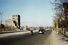 Poland, Warsaw, ulica Zielna 39., a PAST (Polskiej Akcyjnej Spółki Telefonicznej) épület romjai., 1960, UWM Libraries, colorful, damaged building, Fortepan #260271