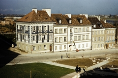 Poland, Warsaw, ulica Mostowa, balra a 8-as számú ház az ulica Stara sarkán, a „Pod Św. Florianem”., 1960, UWM Libraries, colorful, cornerhouse, architectural ornament, Fortepan #260283