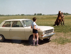 1965, Arina, színes, német gyártmány, Opel-márka, ló, fiú, mutatvány, automobil, Opel Kadett, rendszám, térdzokni, térdharisnya, Best of, Fortepan #26031