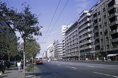 Románia, Bukarest, a Bulevardul Nicolae Bălcescu a Biserica Italiană-tól a Strada C. A. Rosetti felé., 1970, UWM Libraries, Harrison Forman, Fortepan #260500