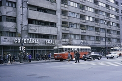 Románia, Bukarest, Bulevardul Nicolae Bălcescu 36., 1970, UWM Libraries, Harrison Forman, gyalogátkelő, Fortepan #260545