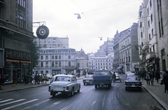 Románia, Bukarest, Calea Victoriei, balra a Piața Odeon., 1970, UWM Libraries, Harrison Forman, Fortepan #260549