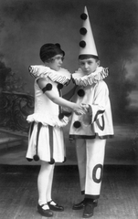 1930, Fortepan, costume, boy, girl, double portrait, Fortepan #26069