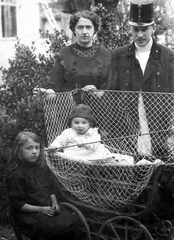 1910, Fortepan, family, baby carriage, tableau, Fortepan #26073