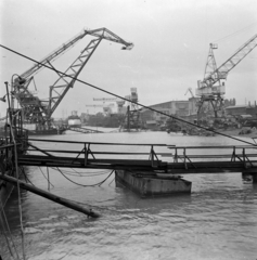 Magyarország, Budapest XIII., Újpesti-öböl, a Magyar Hajó- és Darugyár Angyalföldi Gyáregysége., 1963, Faragó György, Budapest, Fortepan #260876