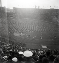 Németország, Berlin, Olimpiai Stadion, a XI. nyári olimpiai játékok megnyitó ünnepsége., 1936, Lőrincze Judit, Berlini Olimpia, olimpia, stadion, Fortepan #26092