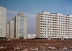 Magyarország, Budapest XI., Etele (Szakasits Árpád) út, szemben a Fejér Lipót (Török Ignác) utcai toronyházak láthatók., 1970, Faragó György, Budapest, színes, Fortepan #261218