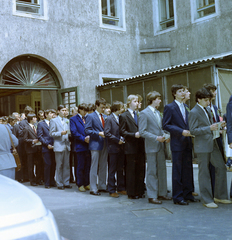 Hungary, Budapest VIII., Mikszáth Kálmán tér 1., Piarista Gimnázium (később a Pázmány Péter Katolikus Egyetem egyik épülete)., 1979, Faragó György, Budapest, colorful, Fortepan #261463