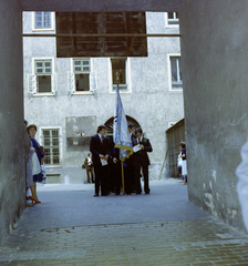 Hungary, Budapest VIII., Mikszáth Kálmán tér 1., Piarista Gimnázium (később a Pázmány Péter Katolikus Egyetem egyik épülete)., 1979, Faragó György, Budapest, colorful, Fortepan #261464