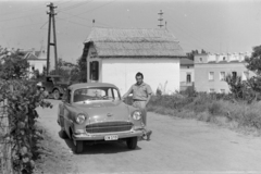 Magyarország,Balaton, Badacsonytomaj,Badacsony, Római út a Harsona köznél., 1959, Faragó György, rendszám, üdülőhely, Opel Olympia Rekord, Fortepan #261727