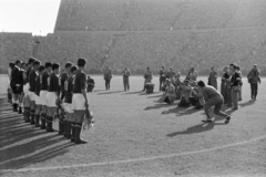 Magyarország, Népstadion, Budapest XIV., Magyarország - Franciaország (2:0) válogatott labdarúgó-mérkőzés 1957. október 6-án., 1957, Faragó György, Best of, futballcsapat, futballpálya, Budapest, Fortepan #261749