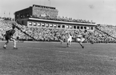 1965, Faragó György, futballcsapat, futballpálya, kapus, stadion, Fortepan #261992