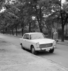 1960, Faragó György, Peugeot 404, rendszám, Fortepan #262029