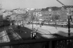 Magyarország, Budapest II., Széll Kálmán (Moszkva) tér a gyalogos hídtól nézve., 1963, Gyulai Gaál Krisztián, Budapest, Fortepan #262076