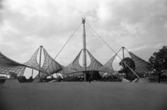 Germany, Munich, Olimpiai Park, Coubertinplatz., 1975, Gyulai Gaál Krisztián, modern architecture, FRG, Hyperbolic paraboloid shells , Fortepan #262774