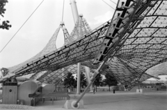 Germany, Munich, Olimpiai Park, Coubertinplatz., 1975, Gyulai Gaál Krisztián, modern architecture, contraption, Hyperbolic paraboloid shells , geometry, FRG, Fortepan #262775