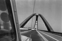 Germany, Fehmarnsundbrücke, a felvétel a Fehmarn szigetre vezető hídon készült., 1975, Gyulai Gaál Krisztián, FRG, Fortepan #262780