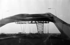 Netherlands, Rotterdam, Van Brienenoord híd (Van Brienenoordbrug)., 1975, Gyulai Gaál Krisztián, bridge, steel structure, Fortepan #262823