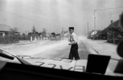 France, 1975, Gyulai Gaál Krisztián, vehicle interior, cop, Fortepan #262825