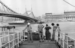 1975, Gyulai Gaál Krisztián, pier, ship, akimbo, port, Fortepan #262839