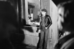 Hungary, Gallai Péter a Piramis együttes tagja., 1980, Gyulai Gaál Krisztián, hands in pockets, leather jacket, celebrity, Fortepan #262908