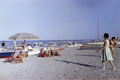 Italy, tengerpart., 1960, Szűcs Attila, colorful, sea, beach, sand, Fortepan #263151