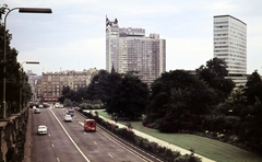 Belgium, Brüsszel, R20-as autóút, jobbra a Jardin botanikus kert., 1968, dr. Lehel Csaba és Jenő, színes, Fortepan #263221