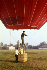 1980, Lorkó Fanni, colorful, hot air balloon, Fortepan #263244