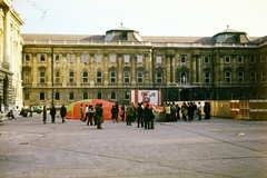 Hungary, Budapest I., a Budavári Palota (korábban Királyi Palota) Nagy udvara., 1979, Lorkó Fanni, colorful, Budapest, hot air balloon, Fortepan #263245