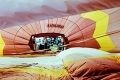 Hungary, 1980, Lorkó Fanni, colorful, hot air balloon, Fortepan #263250