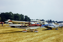 Hungary, Dunakeszi, német sportrepülőgépek a repülőtéren., 1978, Lorkó Fanni, colorful, airplane, flying, Cessna-brand, Reims-Cessna-brand, Reims-Cessna FR172F Reims, Mooney M20, Mooney-brand, Fortepan #263252