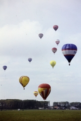 1980, Lorkó Fanni, colorful, hot air balloon, Fortepan #263254