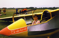 1977, Lorkó Fanni, colorful, sailplane, flying, Fortepan #263262