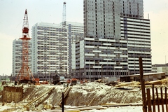 Germany, Berlin, Kelet-Berlin, épülnek a Leipziger Strasse toronyépületei., 1982, Fortepan/Album074, colorful, Fortepan #263304