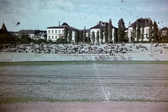 Magyarország, Budapest XIV., Szabó József utca, Millenáris sporttelep., 1941, Kovács Györgyi, Budapest, színes, Fortepan #263368