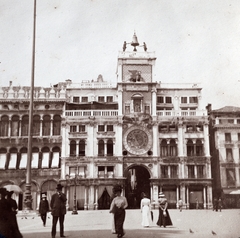 Olaszország, Velence, Szent Márk tér, Óratorony., 1911, Zichy kúria, Zala, óratorony, harangjáték, Fortepan #263629