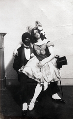 1916, Zichy kúria, Zala, Best of, top hat, costume, butterfly , blackface, cross-dressing, Fortepan #263739