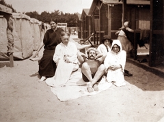 Magyarország,Balaton, Siófok, strand., 1907, Zichy kúria, Zala, csoportkép, Fortepan #263758