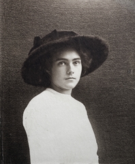 1907, Zichy kúria, Zala, hat, portrait, lady, Fortepan #263765