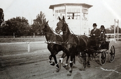 Hungary, Budapest XIV., Erzsébet királyné útja (Mexikói út sarok), Ügetőpálya., 1912, Zichy kúria, Zala, Horse-drawn carriage, coach, Budapest, Fortepan #263867