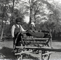 Magyarország, Zala, 1906, Zichy kúria, Zala, kislány, szekér, Fortepan #264013