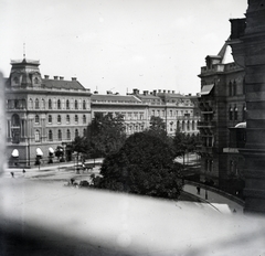 Magyarország, Budapest VI., kilátás a Felső erdősor sarkán álló házból a Kodály körönd (Körönd) és az Andrássy út felé.., 1914, Zichy kúria, Zala, Budapest, Fortepan #264036