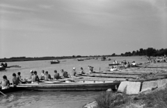 Magyarország, Győr, a Hitlerjugend westfáliai tengerészalakulatának hajóraja a Dunán. A felvétel 1939. augusztus 20-án készült., 1939, Nagy István, Nagy József, Fortepan #264335