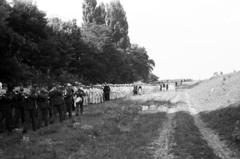 Magyarország, Győr, a Hitlrjugend westfáliai tengerészalakulatának táborba vonulása. A felvétel 1939. augusztus 20-án készült., 1939, Nagy István, Nagy József, Fortepan #264337