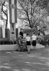 Hungary, Győr, Bisinger József park, Országzászló., 1941, Nagy István, Fortepan #264461