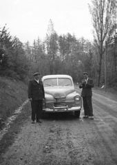 1955, Horváth József, men, number plate, automobile, photography, Fortepan #264897