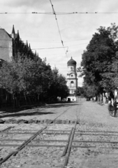 Ukraine, Dnipro, Sevcsenko utca, szemben a Szentháromság-székesegyház., 1941, Horváth József, eastern front, Fortepan #265172